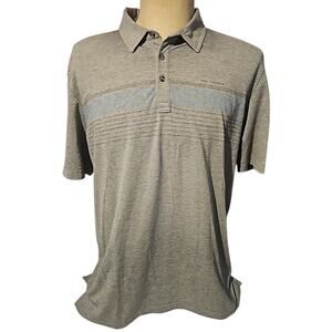 Travis Mathew Men’s Performance Polo Shirt Gray Short Sleeve Size XXL